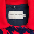 Load image into Gallery viewer, Mary Katrantzou Red / Purple Wool Houndstooth Coat
