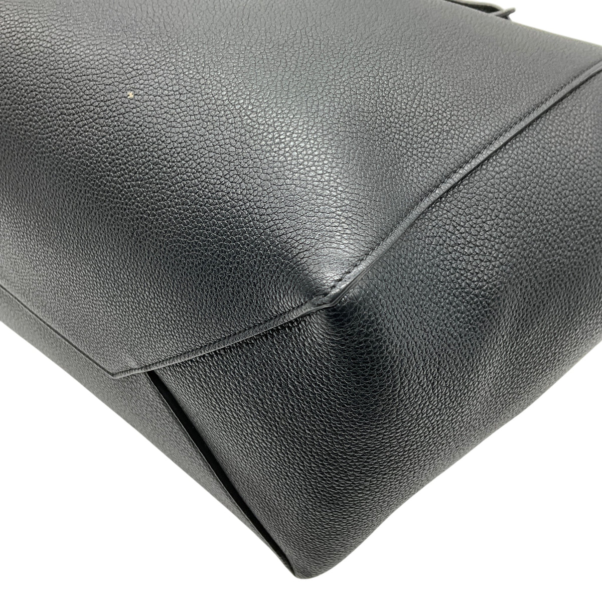 Celine Black Leather Phantom Tie Cabas Tote