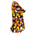 Load image into Gallery viewer, Maison Rabih Kayrouz Black / Yellow / Orange Multi Floral Printed Short Sleeved Blouse

