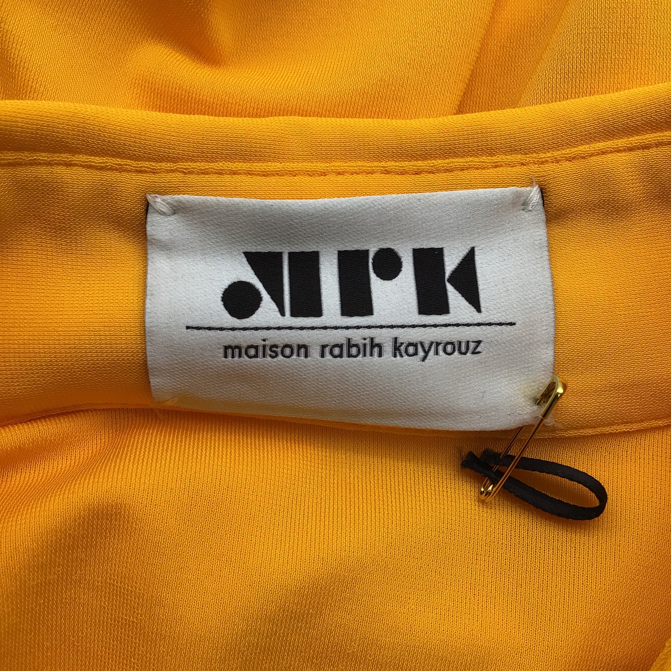 Maison Rabih Kayrouz Mustard Yellow Short Sleeved Polo Top
