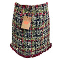 Load image into Gallery viewer, Etro Burgundy / Green / Navy Multi Wool and Mohair Tweed Skirt
