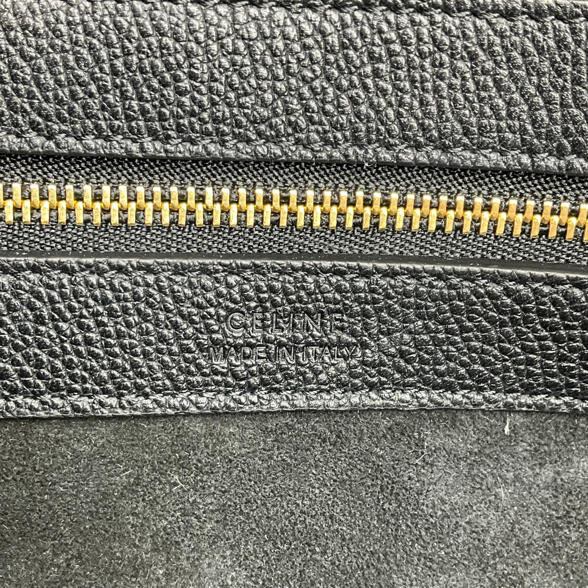 Celine Black Leather Phantom Tie Cabas Tote