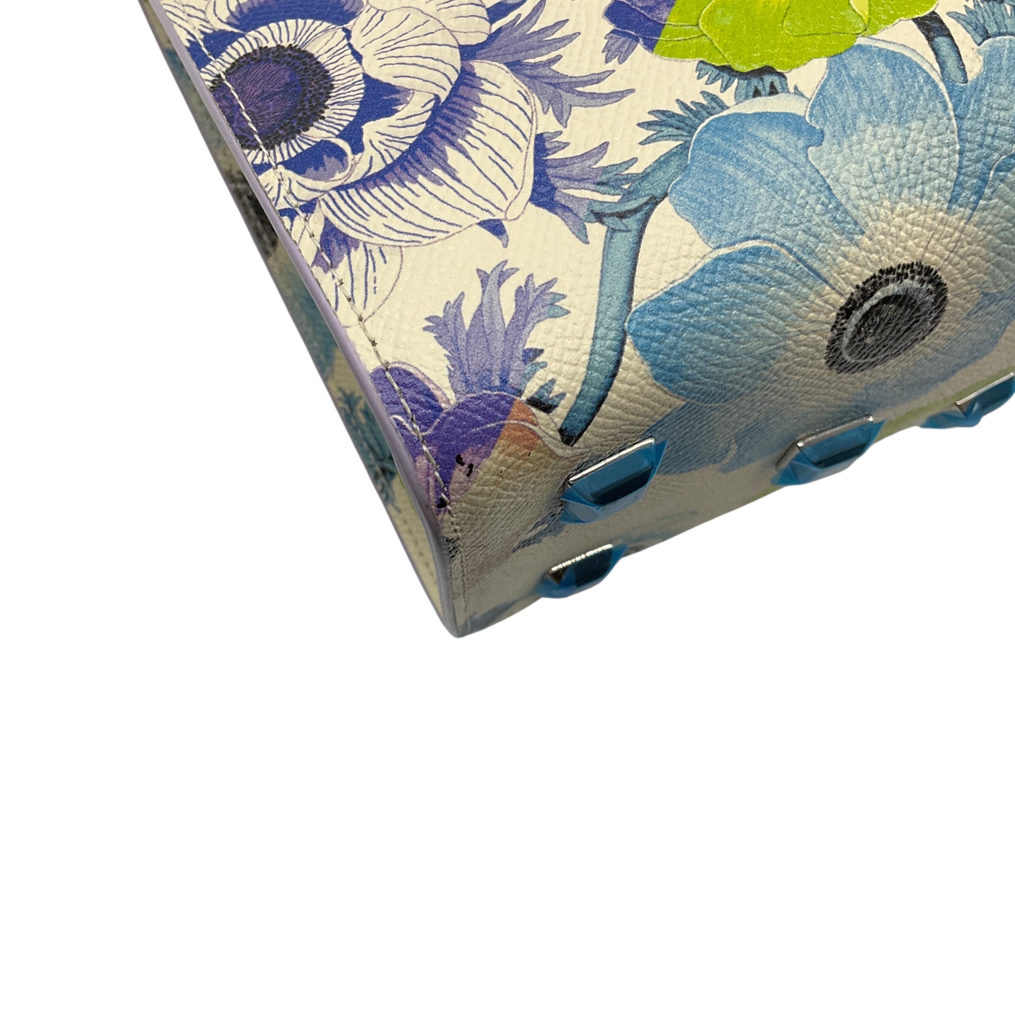 Salvatore Ferragamo New Lavender Mascarpone Calfskin Floral Print Small The Studio Bag
