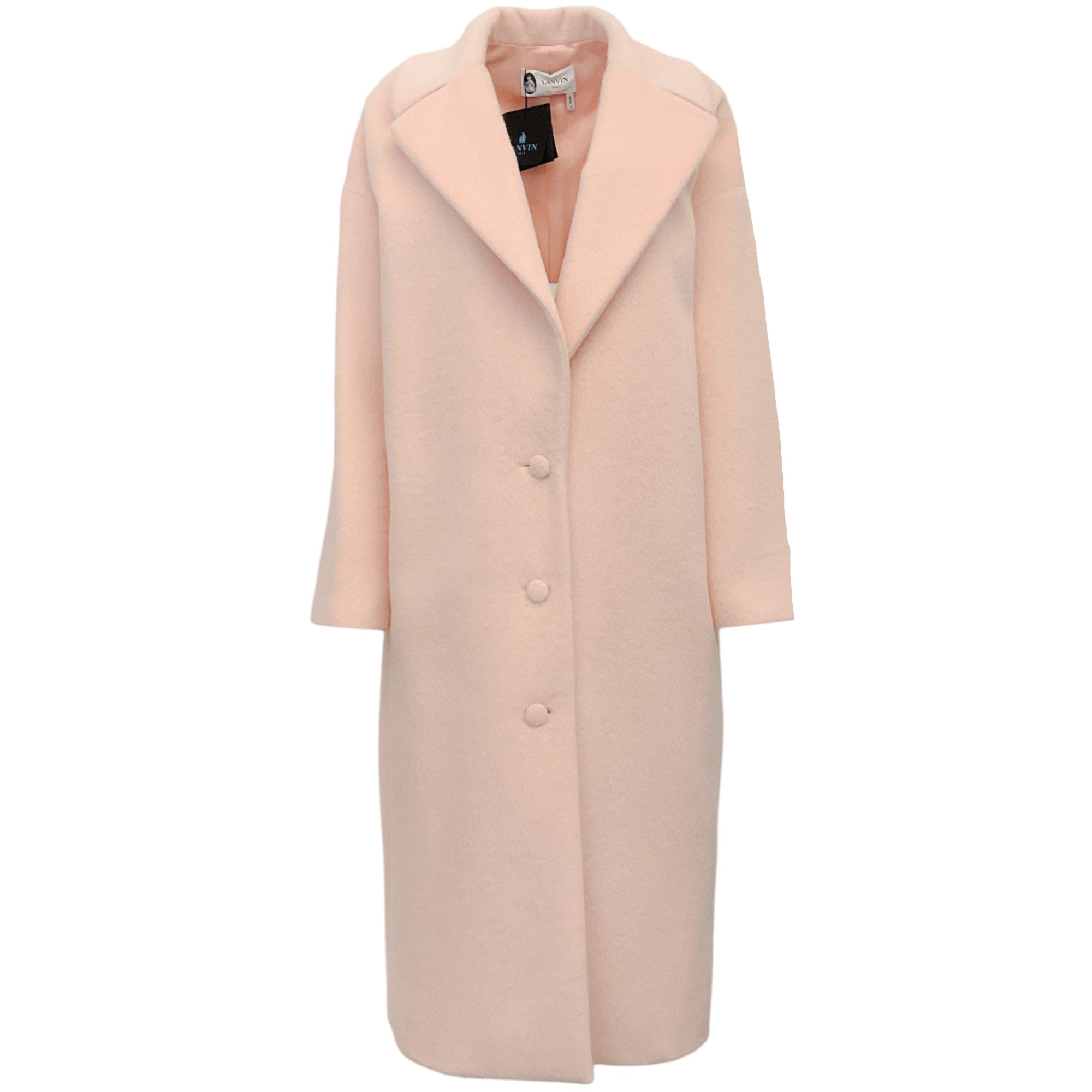 Lanvin Light Pink Alpaca / Wool Coat