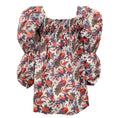 Load image into Gallery viewer, La DoubleJ White Multi Bird Print Puff Sleeved Blouse
