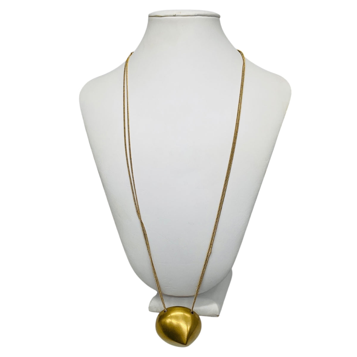 Ferragamo Gold Aluminum and Brass Sculptural Pendant Necklace