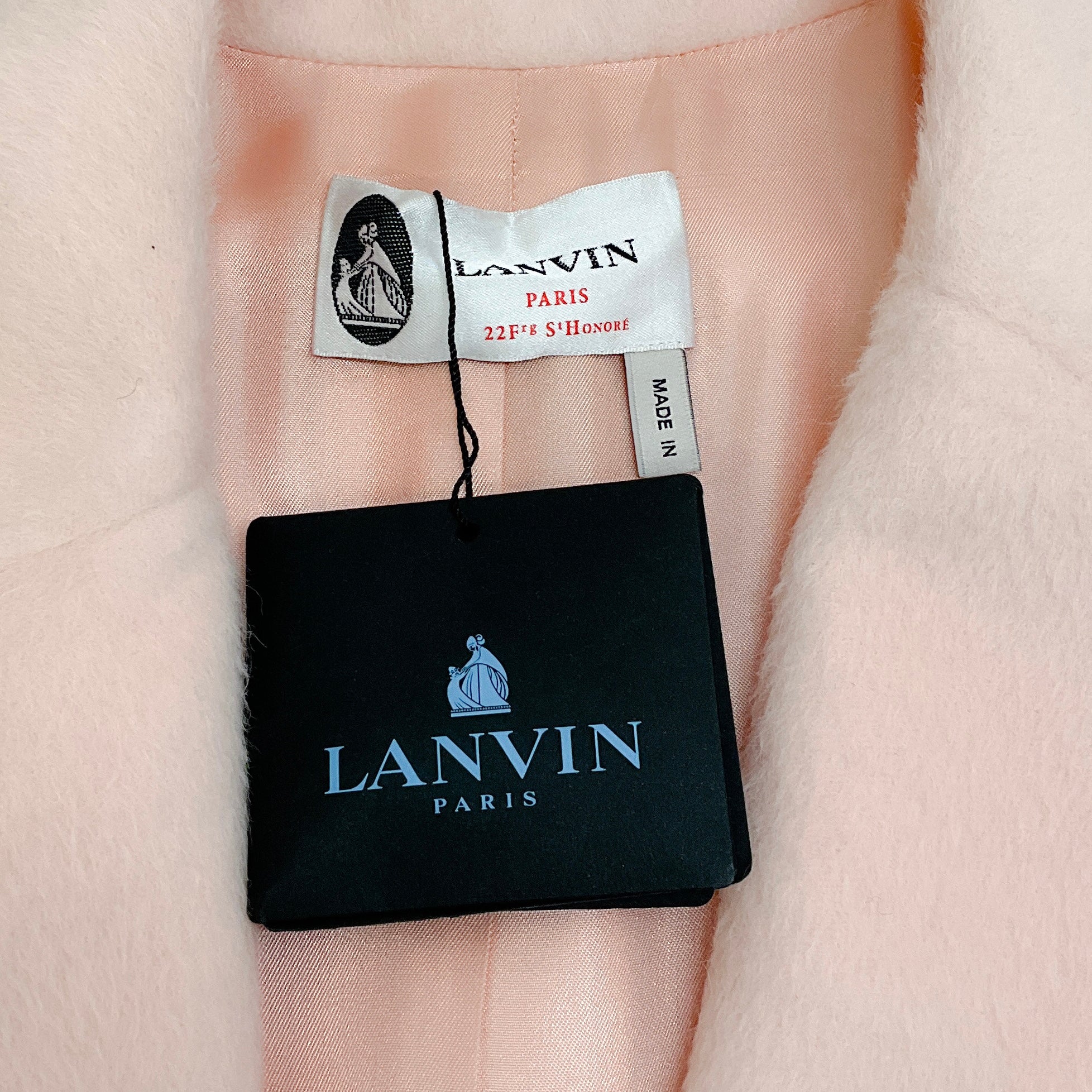 Lanvin Light Pink Alpaca / Wool Coat