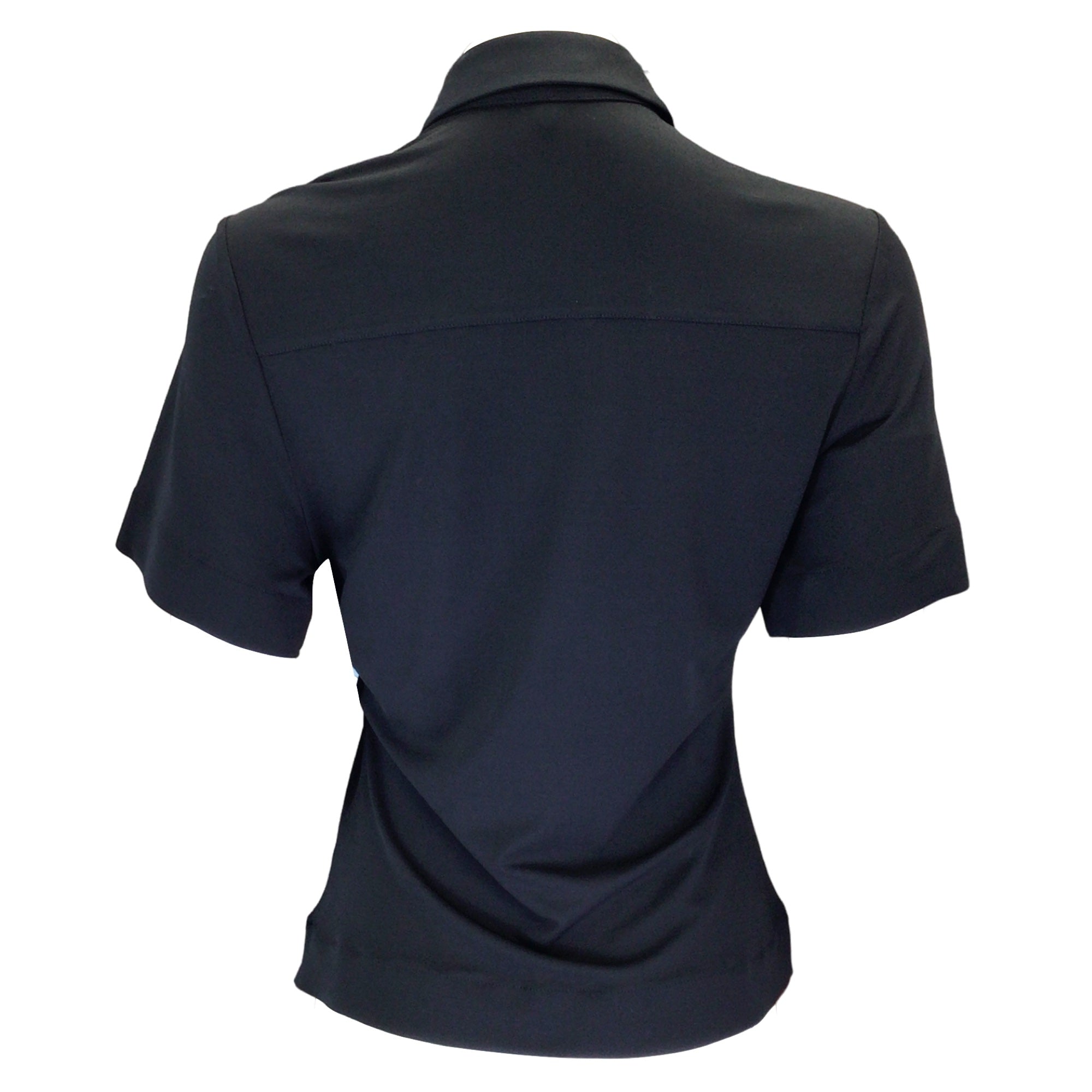 Maison Rabih Kayrouz Navy Blue Short Sleeved Polo Top
