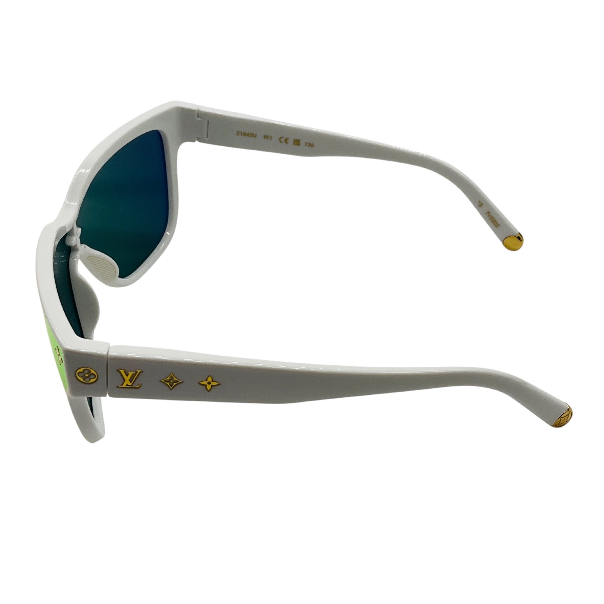 Louis Vuitton White LV Shadow Square Sunglasses