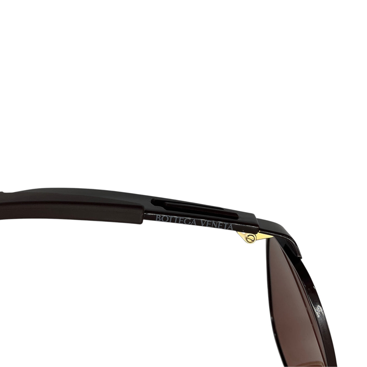Bottega Veneta Men's Brown Tinted Metal Frame Sunglasses