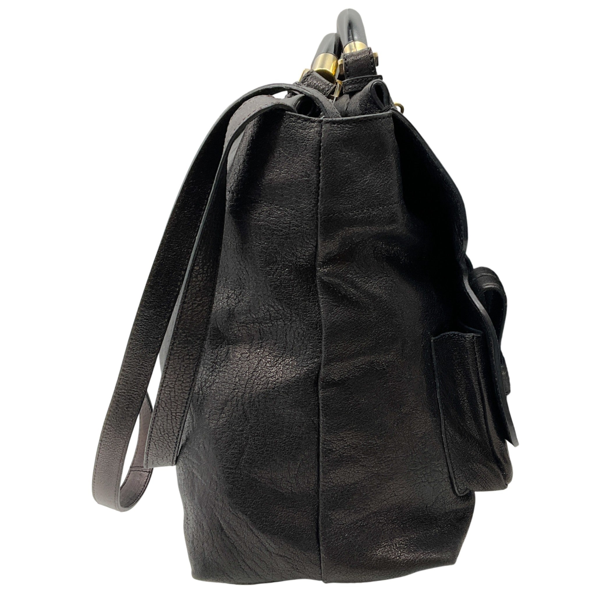 Chloe Black Leather Saskia Two Way Bag