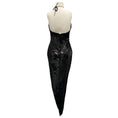 Load image into Gallery viewer, Alexandre Vauthier Black Sequined Halter Asymmetric Dress
