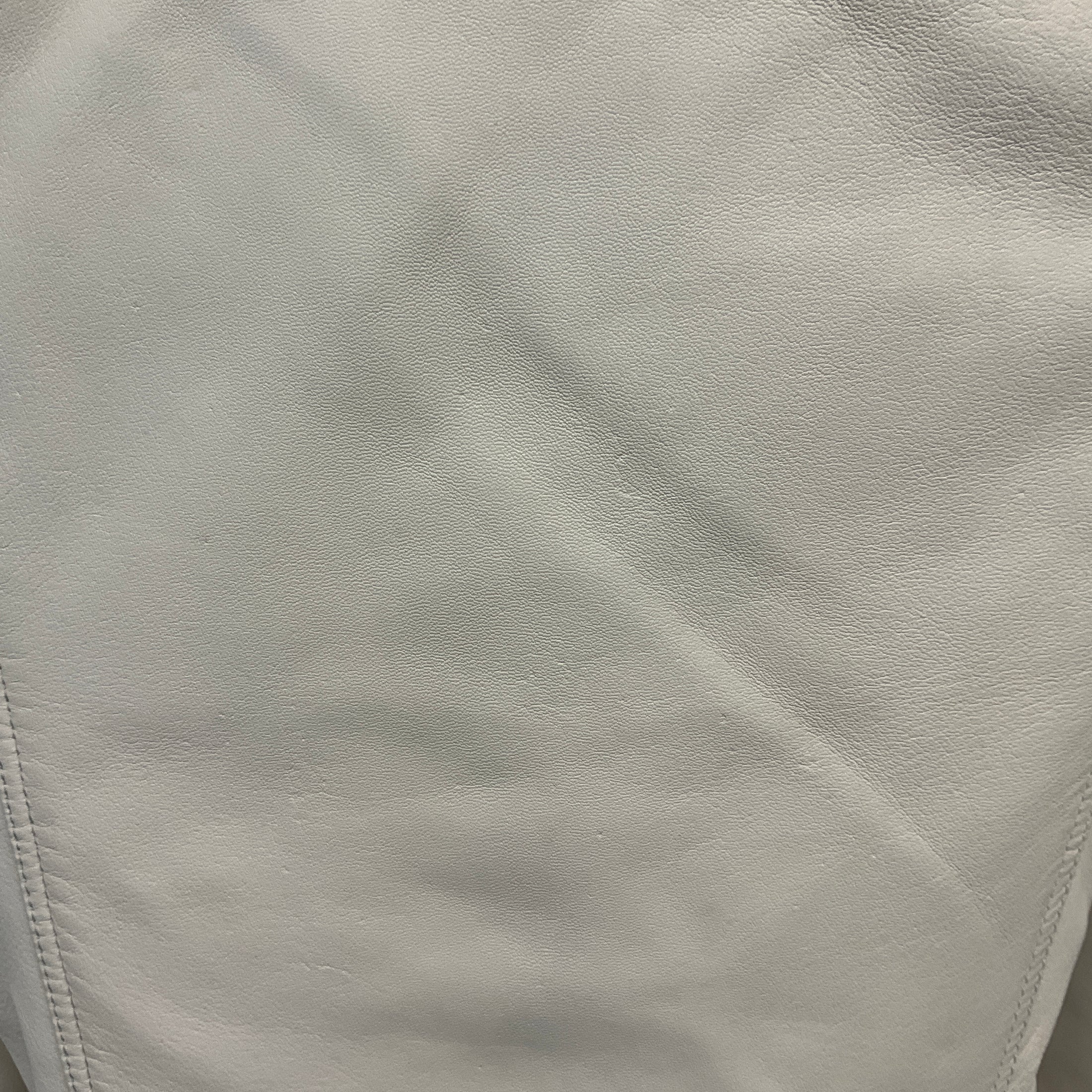 All Saints Ivory Leather Dalby Moto Jacket