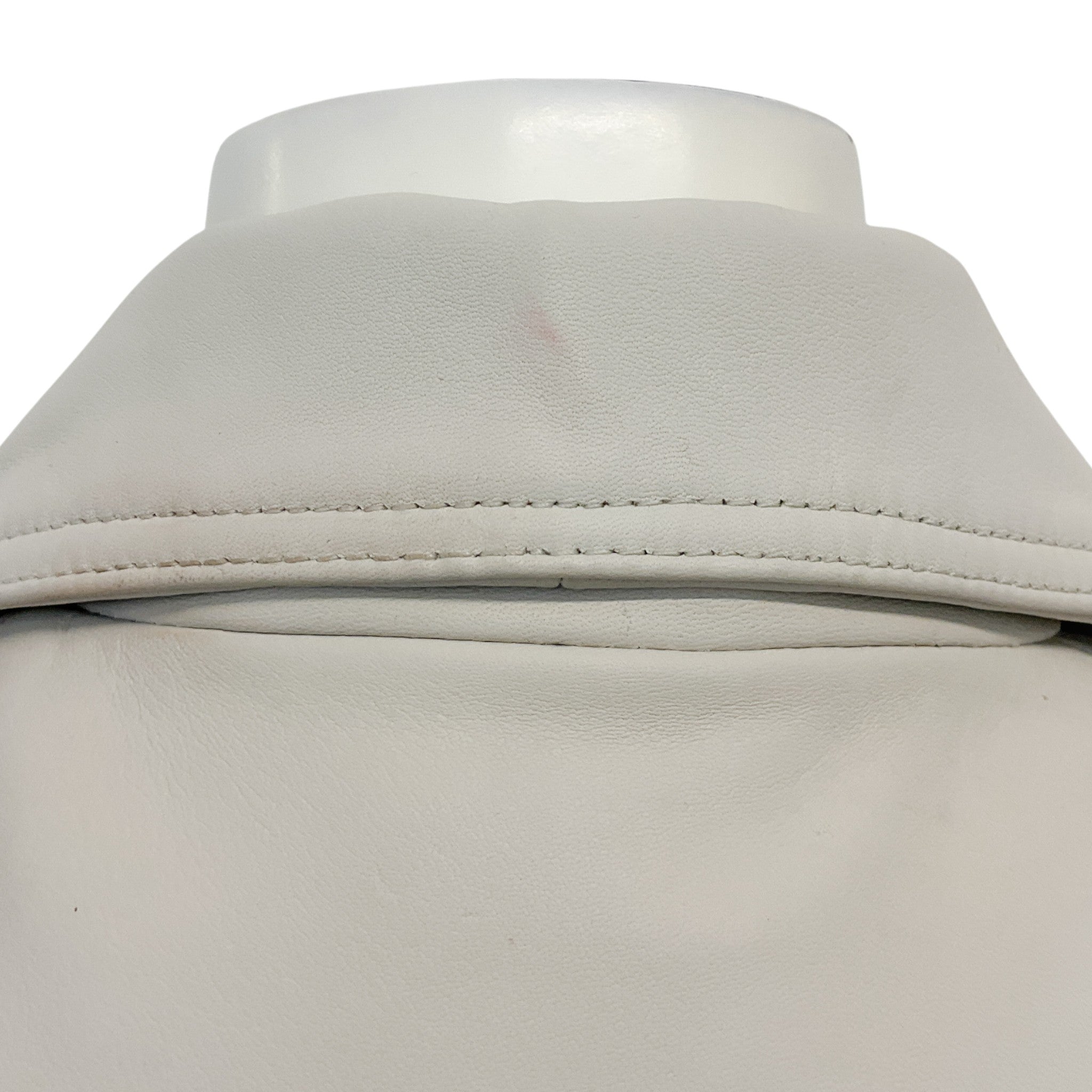 All Saints Ivory Leather Dalby Moto Jacket