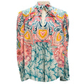 Load image into Gallery viewer, Etro Blue / Pink Multi Printed Tie Neck Blouse
