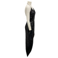 Load image into Gallery viewer, Alexandre Vauthier Black Sequined Halter Asymmetric Dress
