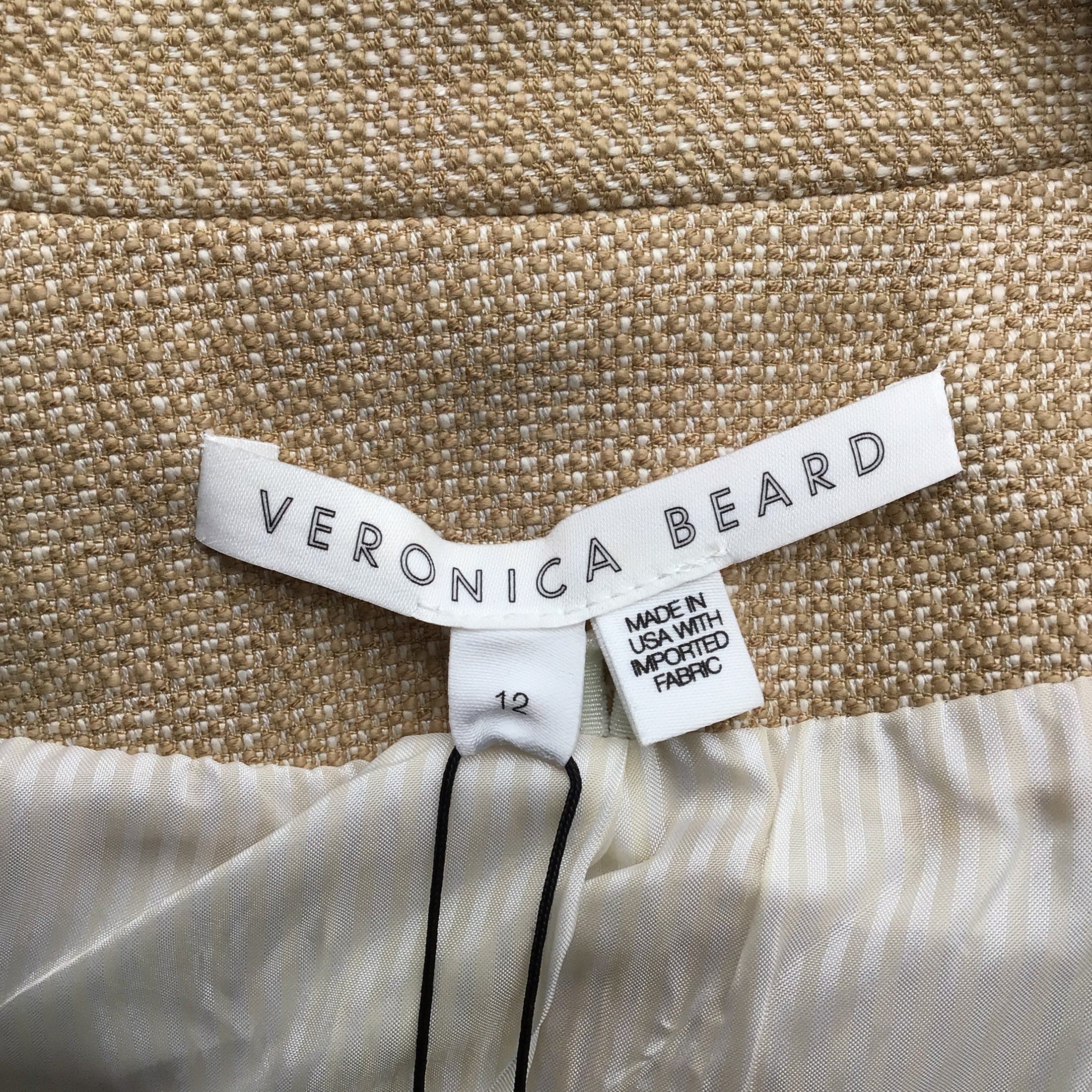 Veronica Beard Camel / Cream Ellette Dickey Jacket