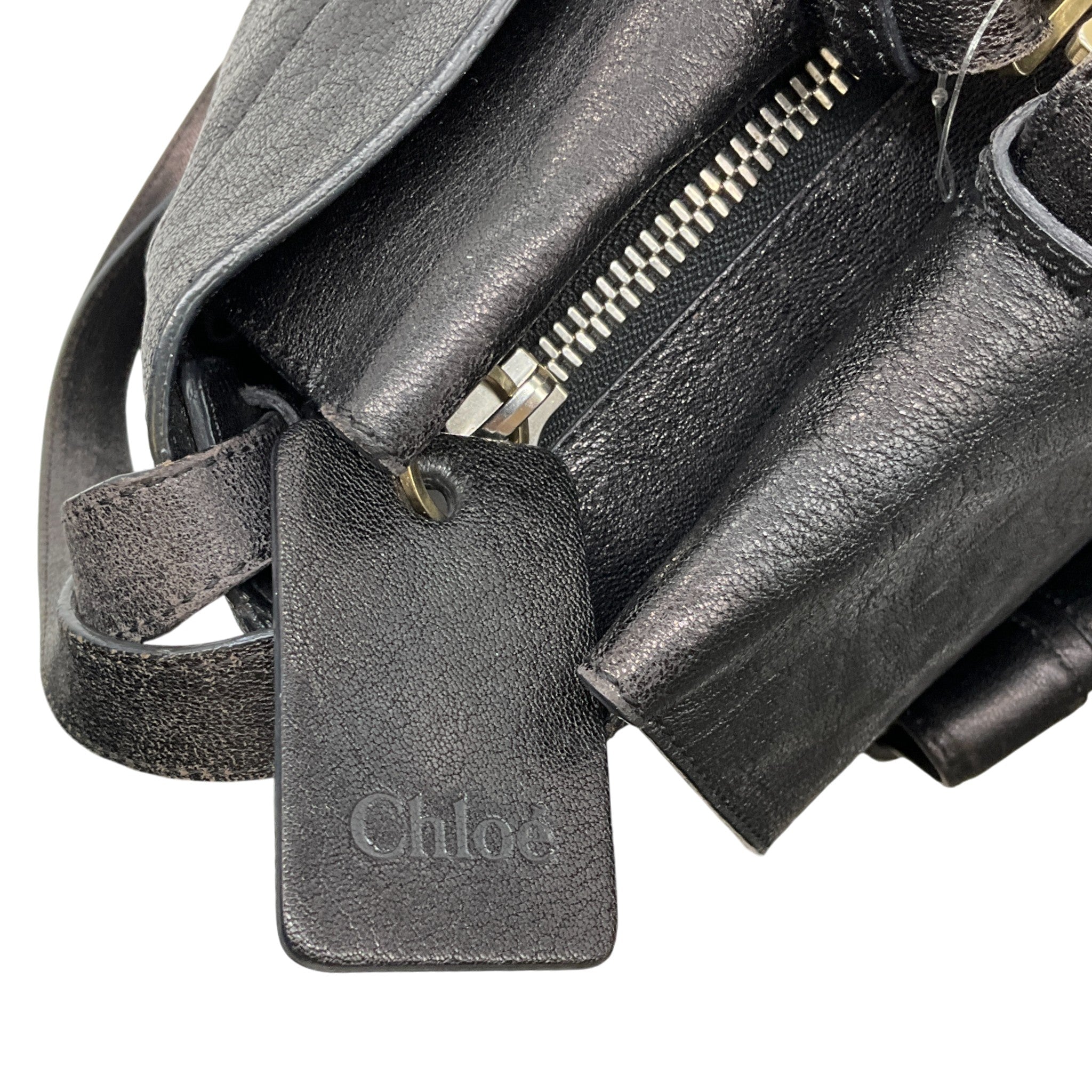 Chloe Black Leather Saskia Two Way Bag