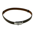 Load image into Gallery viewer, Hermes Taupe 2016 Epsom Leather Kelly Belt with Silver Buckle
