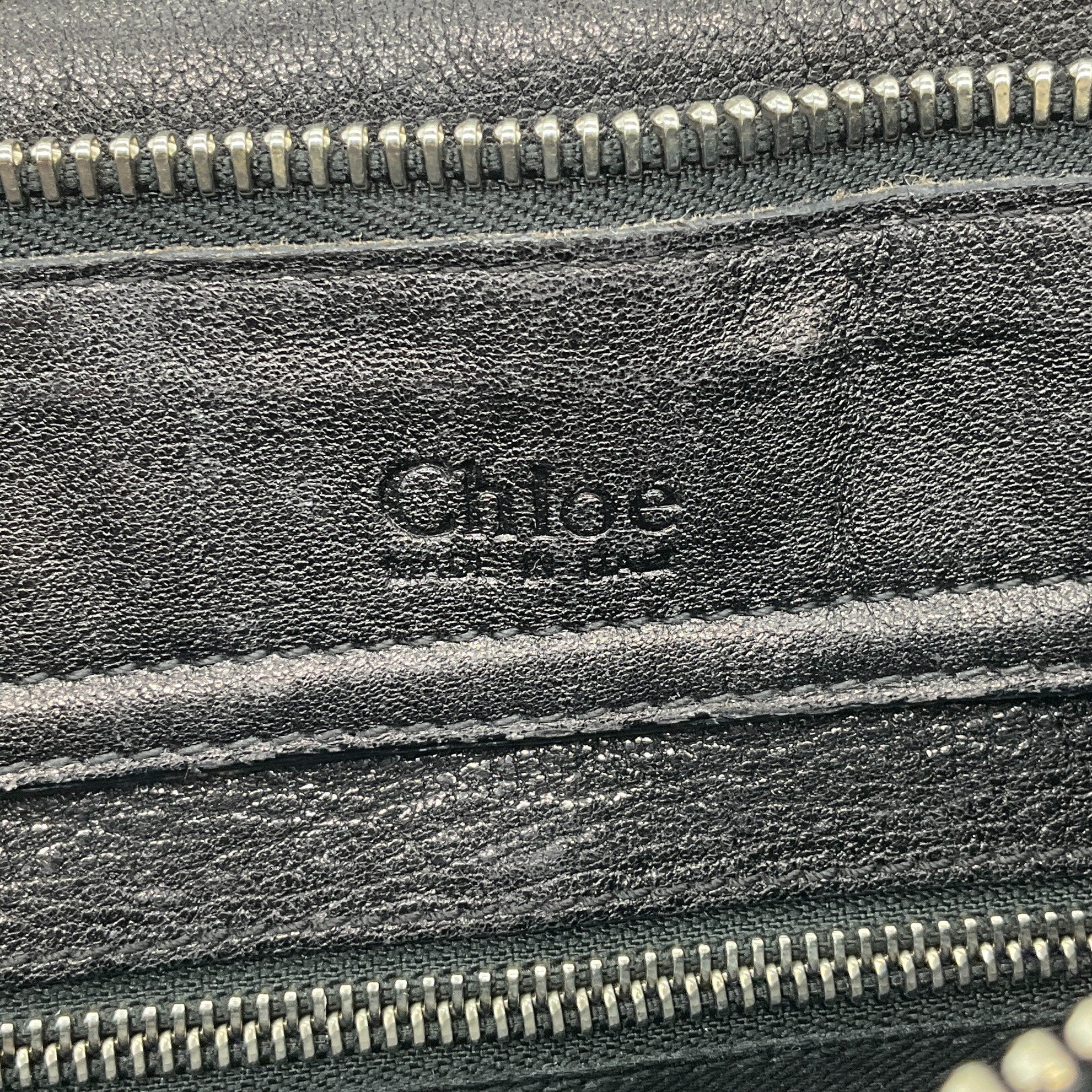 Chloe Black Leather Saskia Two Way Bag