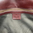 Load image into Gallery viewer, Gucci Burgundy Leather GG Monogram Gold Horsebit Chain Flap Shoulder Bag
