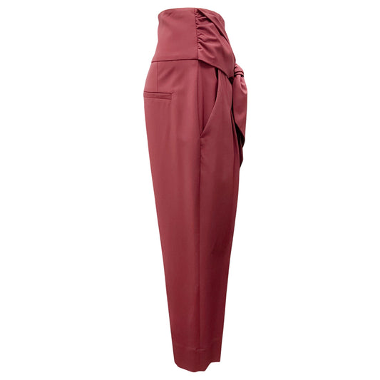 Brunello Cucinelli Mauve Cropped Wool Pants