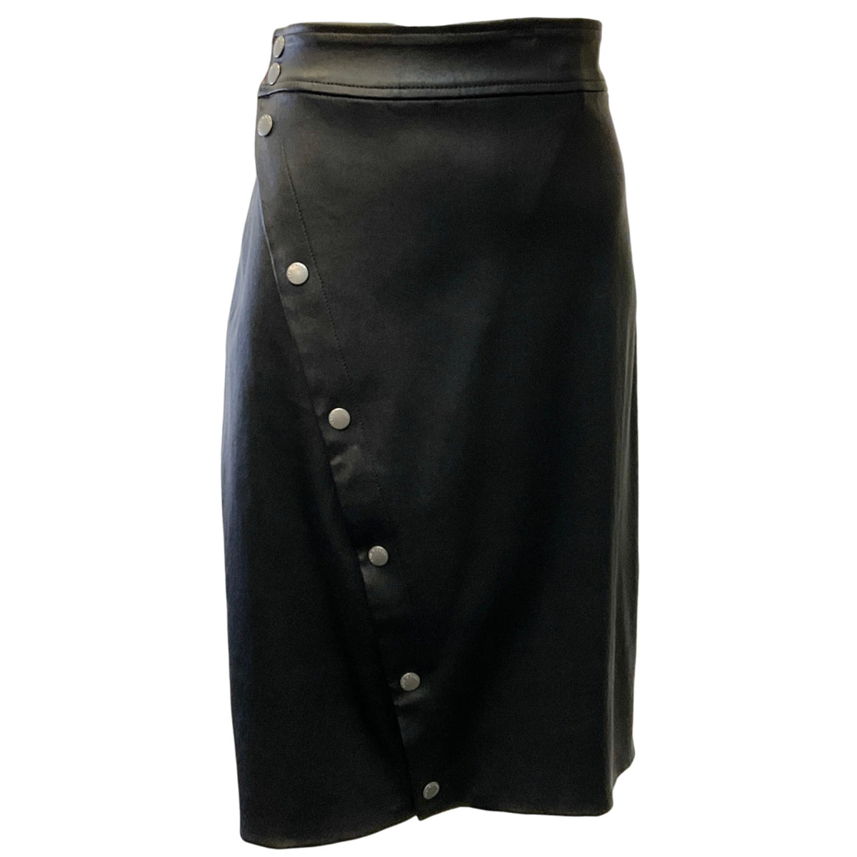 Rag & Bone Black Leather Baha Skirt
