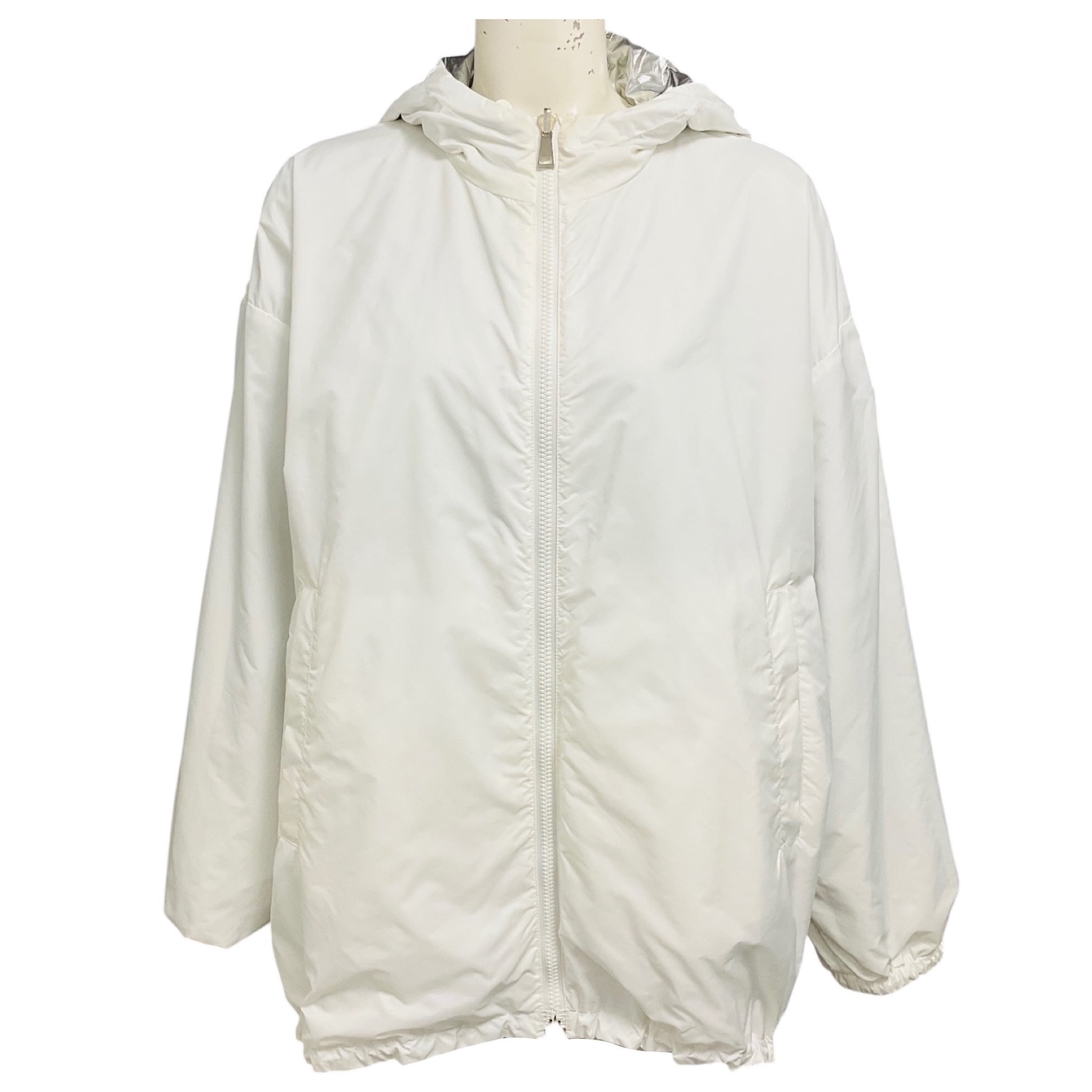 Moncler Silver / White Jubba Reversible Hooded Jacket
