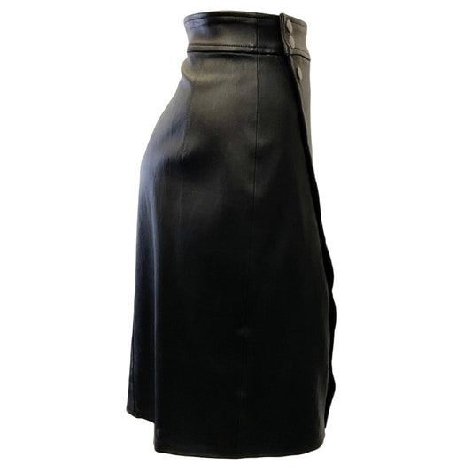 Rag & Bone Black Leather Baha Skirt