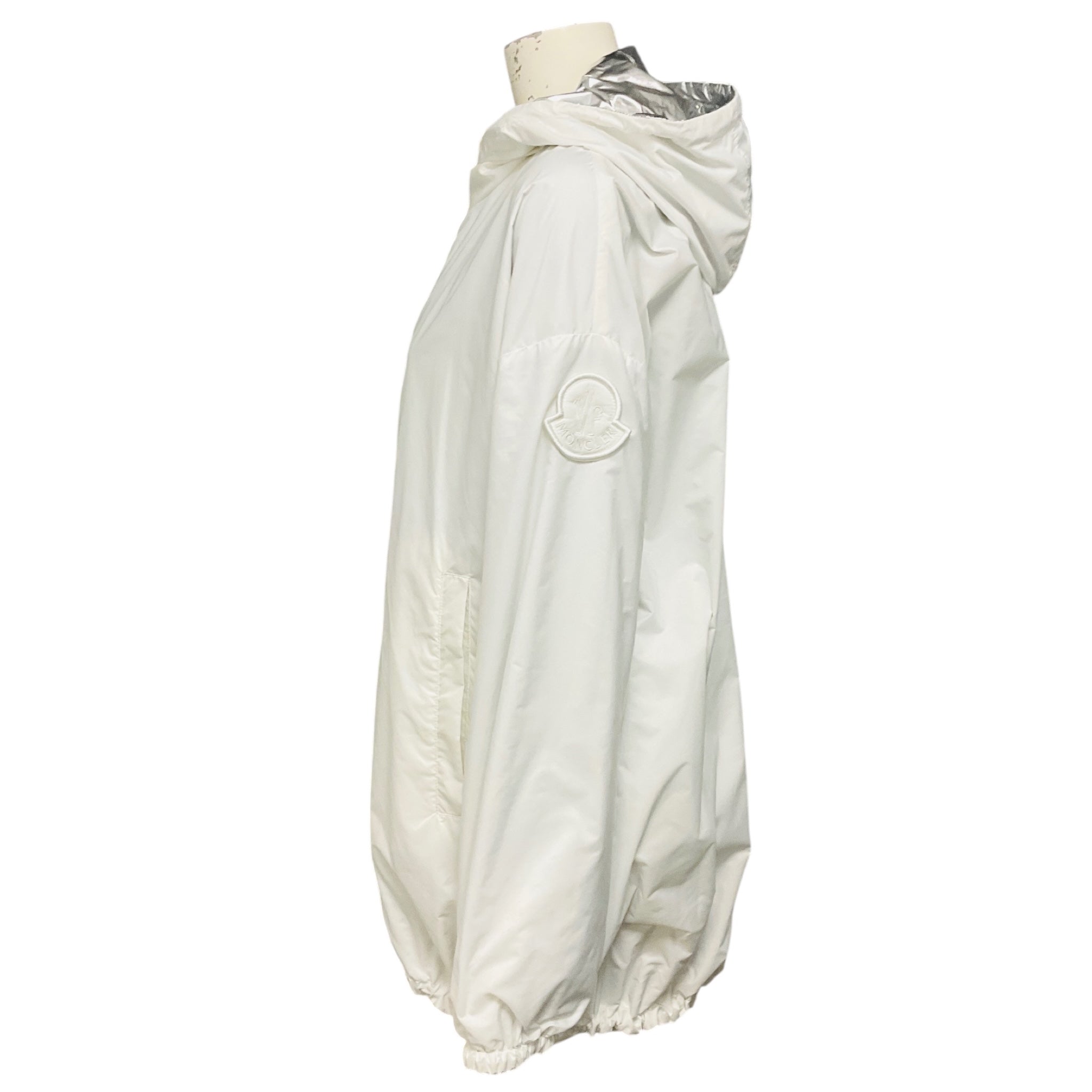 Moncler Silver / White Jubba Reversible Hooded Jacket