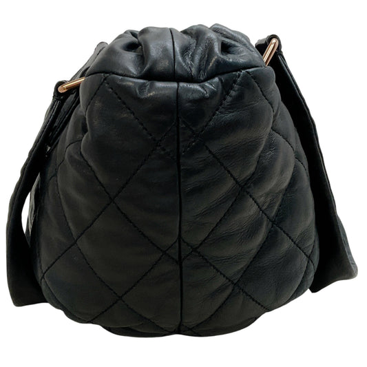 Chanel Vintage 2006 Black Quilted Leather Cloudy Bag