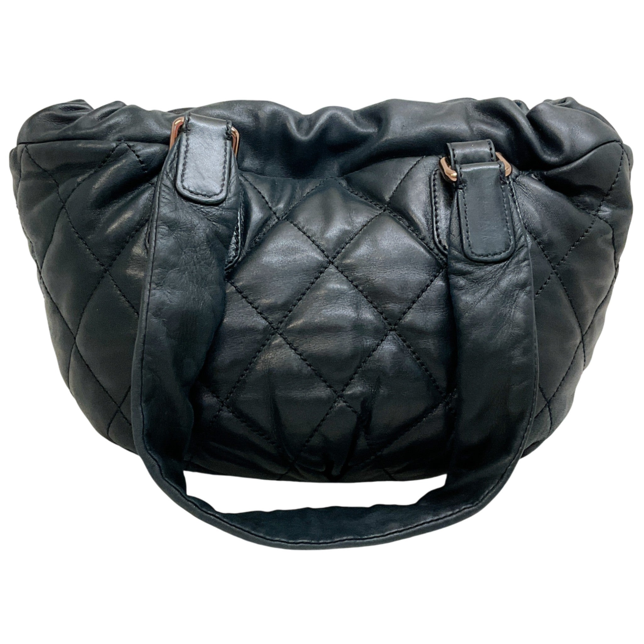Chanel Vintage 2006 Black Quilted Leather Cloudy Bag
