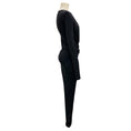 Load image into Gallery viewer, Alexandre Vauthier Navy Blue Crystal Embellished Long Sleeved V-Neck Dress
