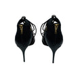 Load image into Gallery viewer, Salvatore Ferragamo Olive Green / Brown / Black / Gold Metallic Multi Suede Trimmed Embossed Leather Sandals
