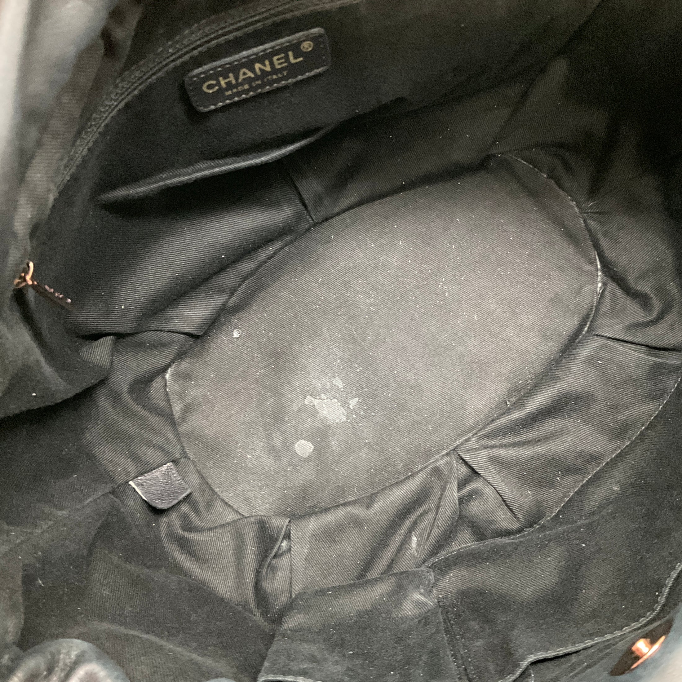 Chanel Vintage 2006 Black Quilted Leather Cloudy Bag