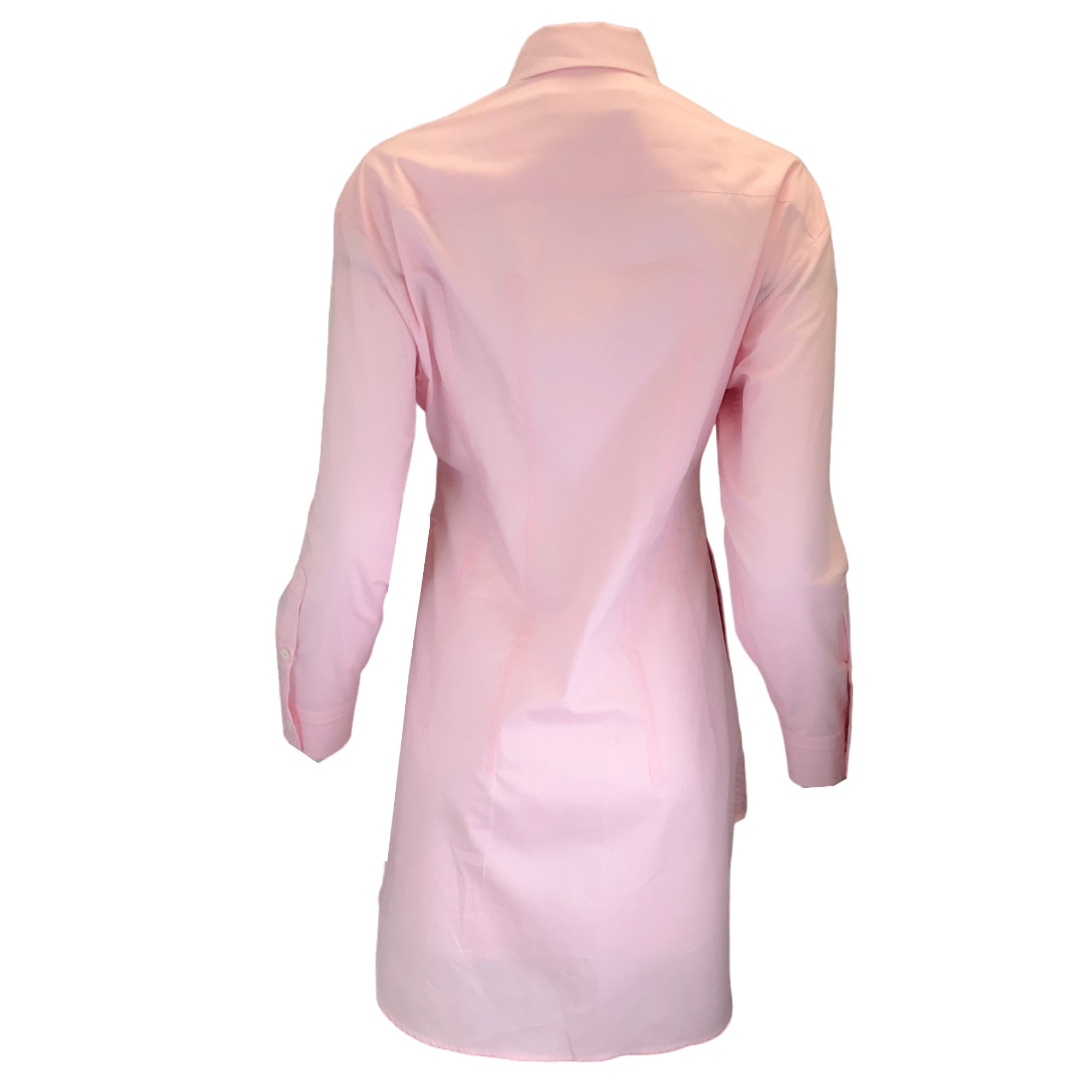 Marni Light Pink Organic Yarn Dyed Cotton Poplin Dress