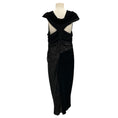 Load image into Gallery viewer, Talbot Runhof Black Sequined Velvet Gown / Formal Dress
