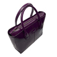 Load image into Gallery viewer, Tod's Purple Shiny Leather Double Top Handle Tote Handbag
