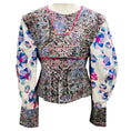 Load image into Gallery viewer, Isabel Marant Blue Multi Faxinalia Floral Printed Cropped Top
