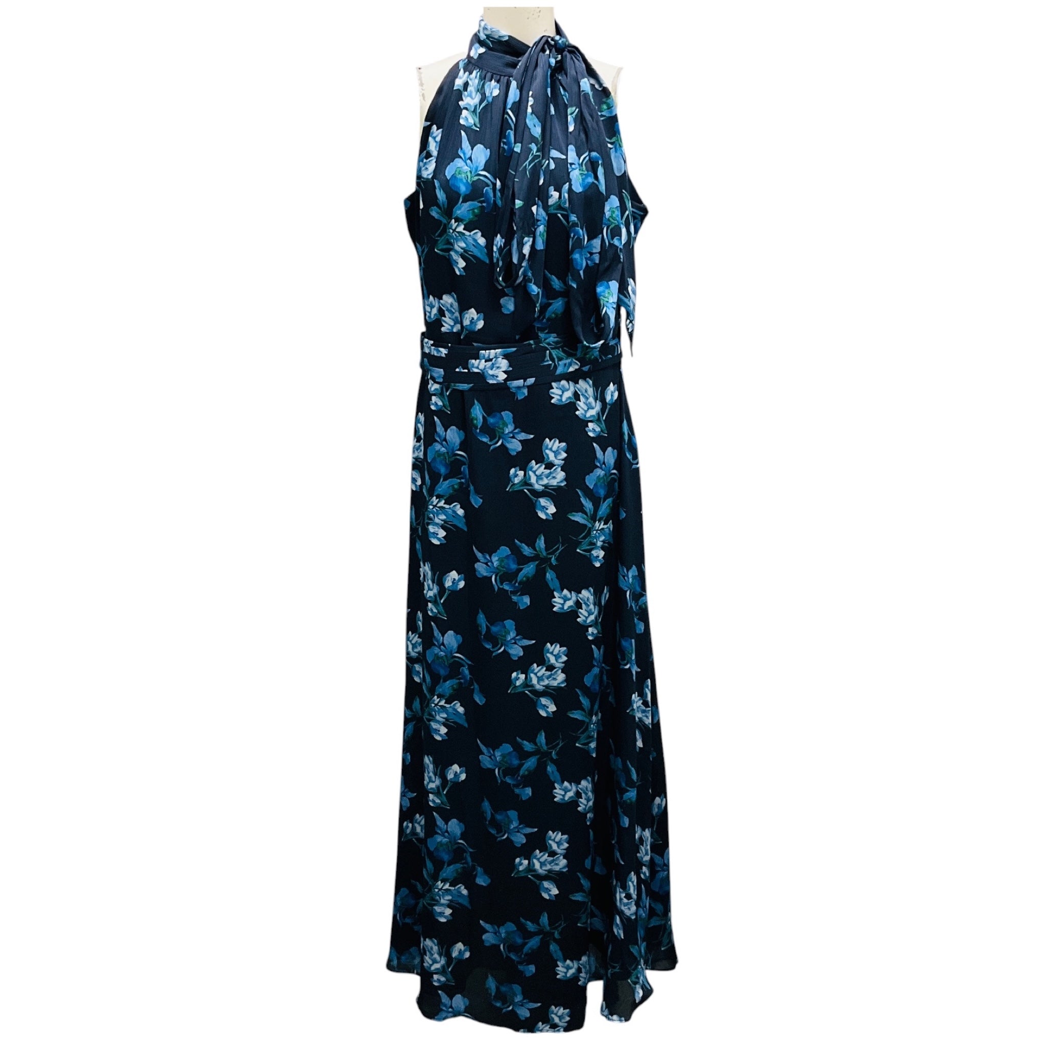 Sachin & Babi Navy / Light Blue Poseidon Venetian Petal Kayla Gown