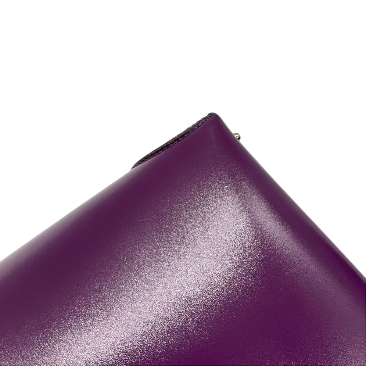 Tod's Purple Shiny Leather Double Top Handle Tote Handbag