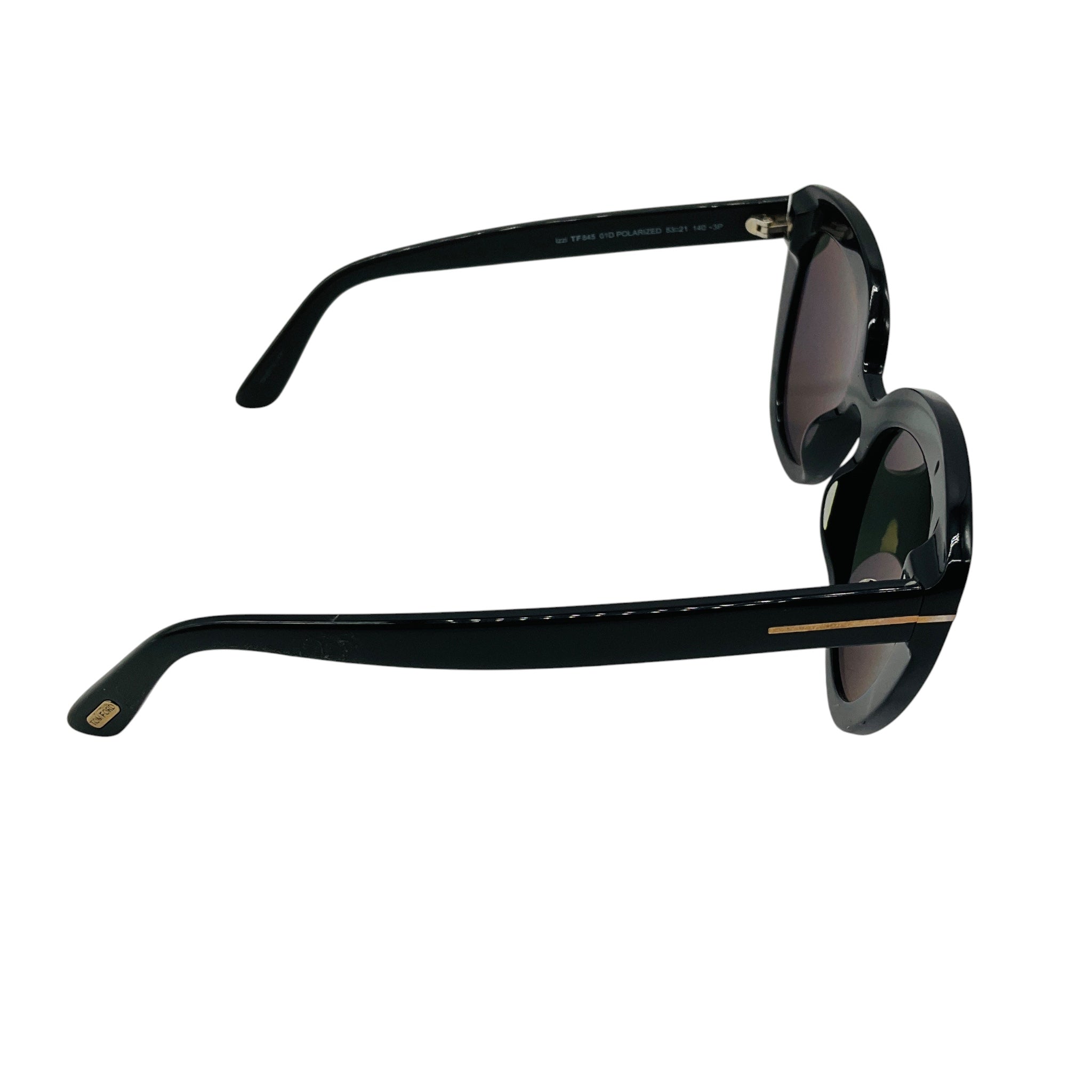 Tom Ford Black Izzi Polarized Cat Eye Sunglasses
