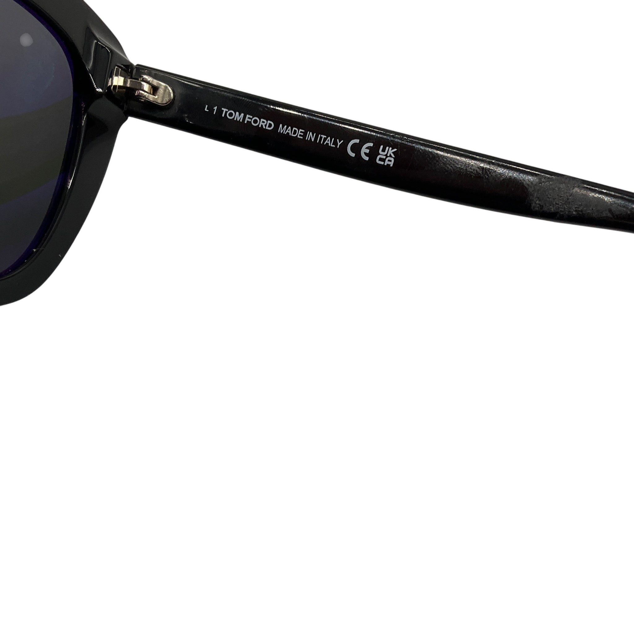 Tom Ford Black Izzi Polarized Cat Eye Sunglasses