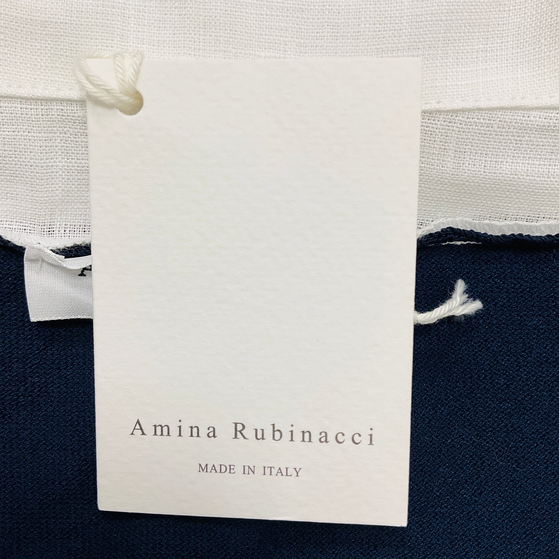 Amina Rubinacci British Blue Linen and Cotton Knit Trillo Top