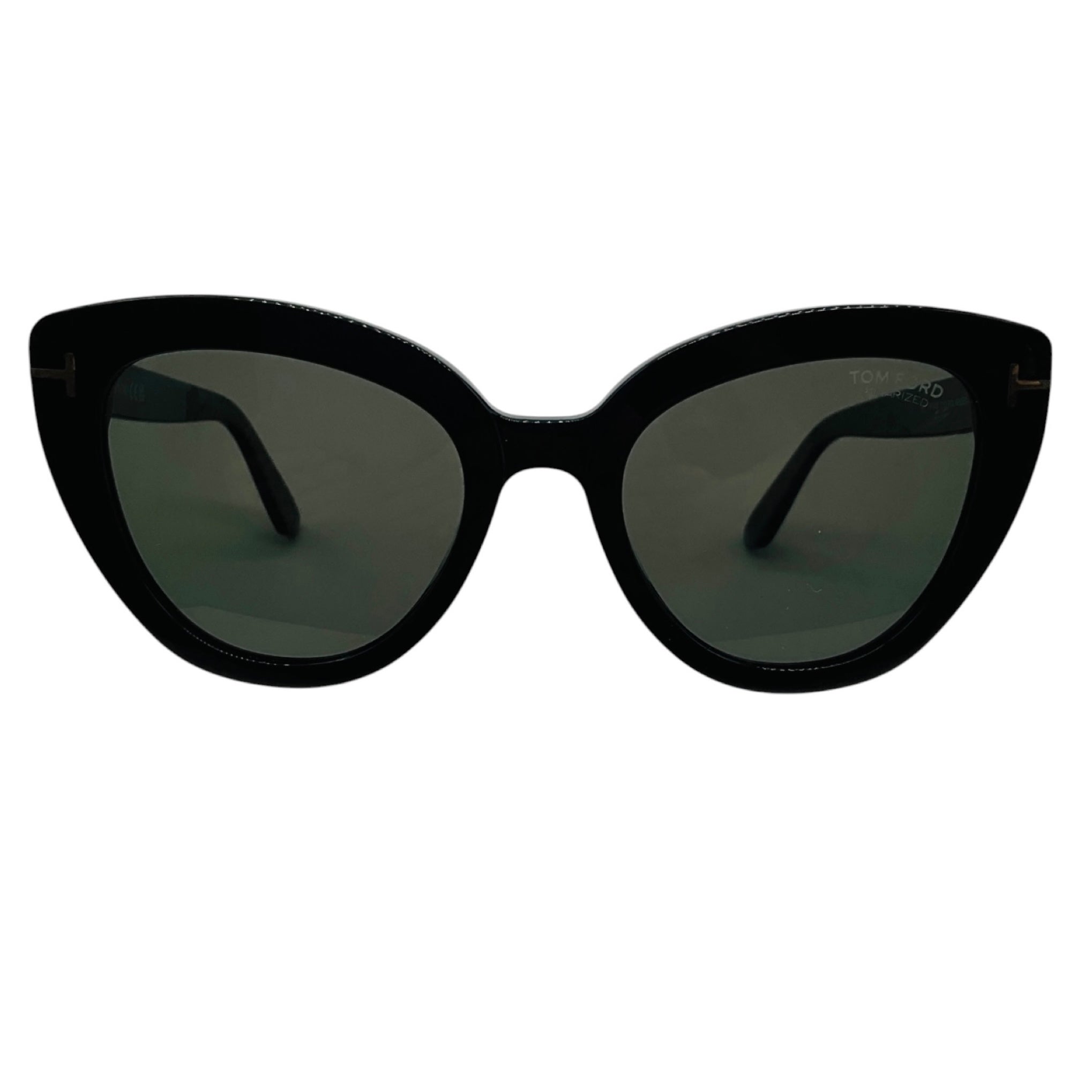 Tom Ford Black Izzi Polarized Cat Eye Sunglasses