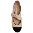 Load image into Gallery viewer, Chanel 2024 Beige / Black Cap Toe Mary Jane Flats
