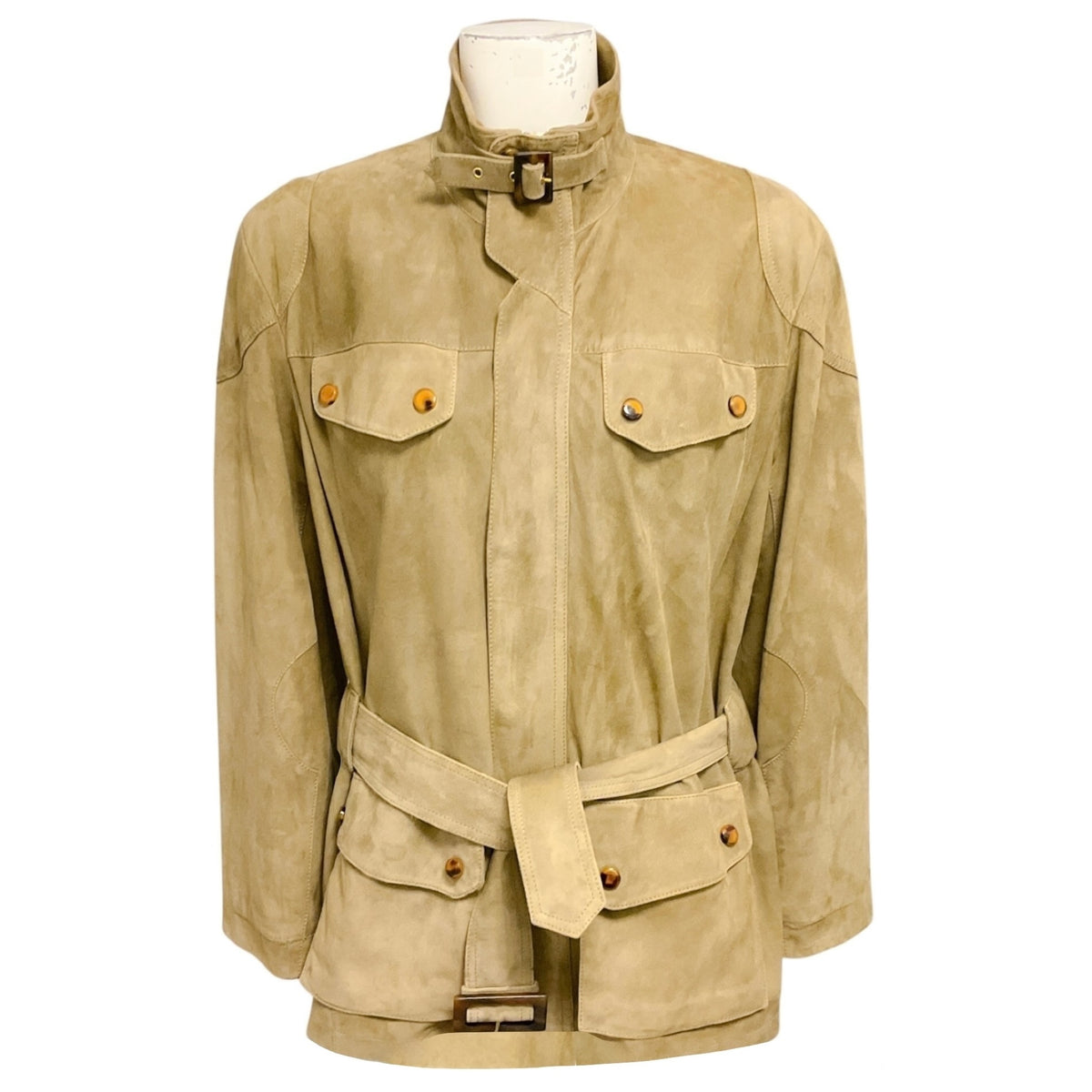 Ralph Lauren Collection Tan Suede Safari Jacket with Belt