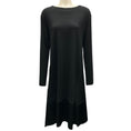 Load image into Gallery viewer, Brunello Cucinelli Black Monili Bead Embellished Silk Hem Wool Stretch Dress
