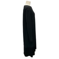 Load image into Gallery viewer, Brunello Cucinelli Black Monili Bead Embellished Silk Hem Wool Stretch Dress
