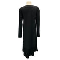 Load image into Gallery viewer, Brunello Cucinelli Black Monili Bead Embellished Silk Hem Wool Stretch Dress
